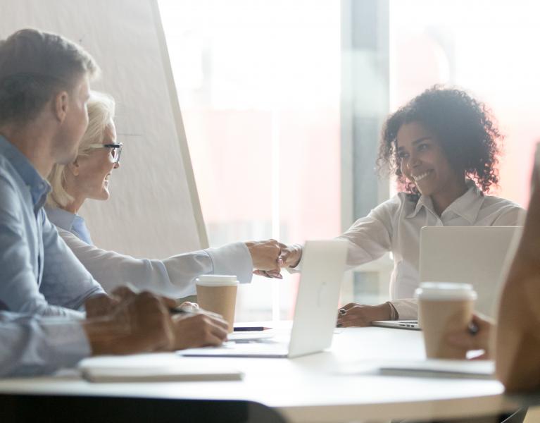 Nutrition Industry Communications thumbnail image of people talking around a board room